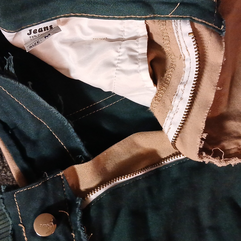 Retro Patch Work Raw Hem Jeans - Picture 8 of 10